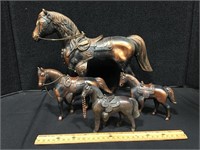 Vintage Metal Horse Figurines