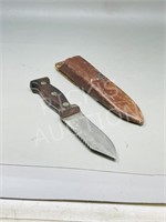 9" L knife & leather sheath