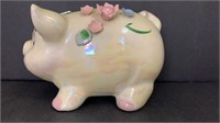 Ceramic iridescent piggy bank