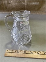 Cut glass syrup, tiny crack in top