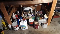 Miscellaneous Items on floor under table (only)