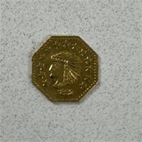 1852 1/2 CALIFORNIA GOLD COIN