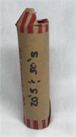 Of) roll of 1920s 1930s wheat pennies
