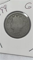 Of) 1899 liberty nickel condition G