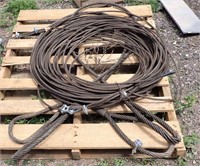 (2) CHOKER CABLES, 1/2" STEEL CABLE