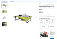 B3959  Ryobi Wet Tile Saw 7 Inch with Miter Guide