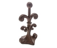 Fleur De Lis Cast Iron Doorstop 8" Tall