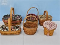 6 Small Longaberger Baskets