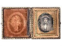 Mini Daguerreotype Portrait of Man in Case