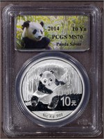 2014 10YN CHINA PANDA MS70 PCGS