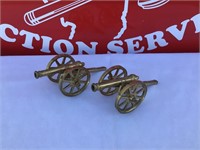 Pair of Brass Small Cannons