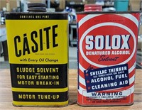 CASITE SOLVENT & SOLOX SOLVENT EMPTY TIN CANS