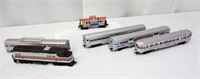 6 Bachman HO Gauge Model Amtrack Train Cars