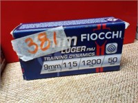 FIOCCHI 9mm Luger FMJ 115g 1200fps 50rd