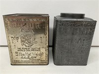 2 x Robur 5LB Tea Tins