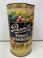 Large 20LB Pascall Fruit Bonbons Lolly Tin
