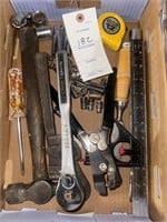 Flat of Hand Tools and Sockets