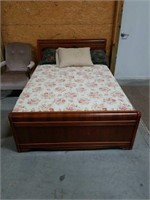 Full size bed with box spring and mattress