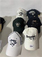 6 PENGUINS HATS INCL. TWO CAMO