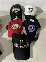 5 HATS NHL AND PIRATES HATS