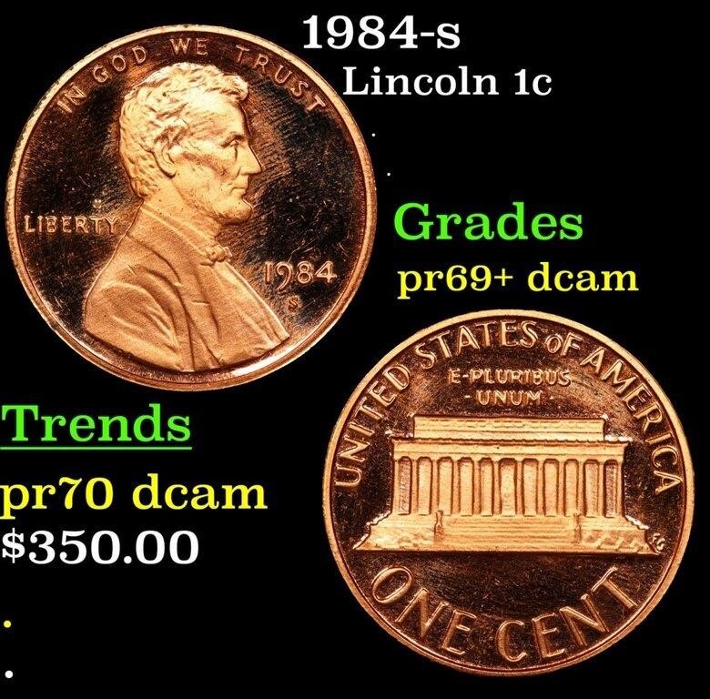 Proof 1984-s Lincoln Cent 1c Grades GEM++ Proof De