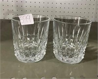 PAIR CRYSTAL GLASSES