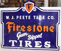 ANTIQUE PORCELAIN 36" FIRESTONE TIRE SIGN