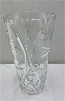 10in Crystal glass vase