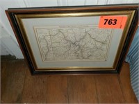 FRAMED TOWNSHIP MAP OF PITTSBURG