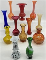 Group of Small Asst. Art Glass Vases