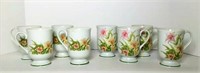 Jade Lily by Shafford Porcelain Coffee Cups