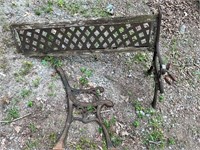 Cast iron park bench parts- needs new wood