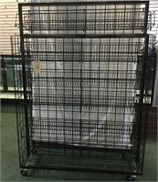 Rolling 2 Sided Black Wire Display