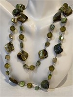 Green stone necklace