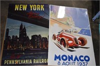 Two Reproduction Travel Posters 24x36 - Not Framed