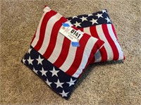 2) AMERICAN FLAG PILLOWS