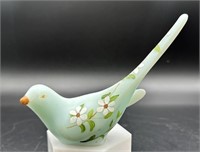 Gorgeous Fenton Blue Satin Bird HP Long Tailed