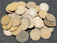 (50) Indian Head Cents