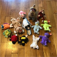 Lot of Mixed Beanie Baby Stuffed Animal Toys