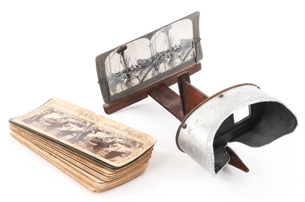 SPAN-AM WAR STEREOSCOPIC PHOTO VIEWER W/ PHOTOS