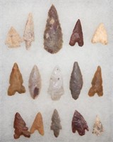 Group of Indian stone artifacts – arrowheads