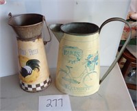 Tin Pitcher Lot