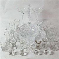 Vintage cut crystal & glass collection