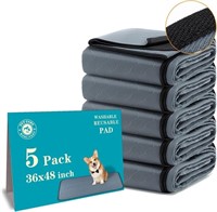 Bunlitent Washable Pee Pads 5 Pack, 36x48, Reusabl