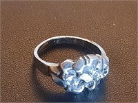 STERLING NUGGET RING