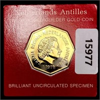 1976 Netherlands .23oz Gold 200 Guilder GEM PROOF