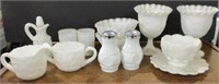 Group of Misc Milk Glass Serving Pieces