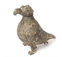 Archaistic Chinese Bronze Bird Vessel