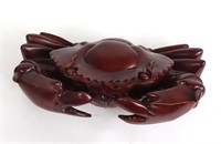 Beautifully Carved Wood Chinese 'Brachyura' Crab