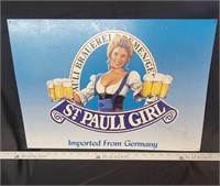 St. Pauli Girl metal sign